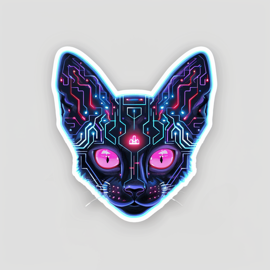 Abyssinian Cat astronaut majestic Expressive surreal Vinyl Decal Sticker for Car, Laptop, Tumbler and more # F021072-4" x 4"