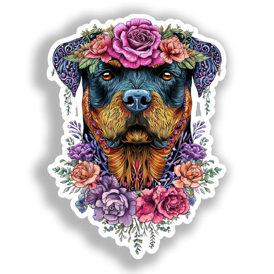Rottweiler Dog Vinyl Decal Sticker for Car, Laptop, Tumbler and more # A018104-4" x 4"