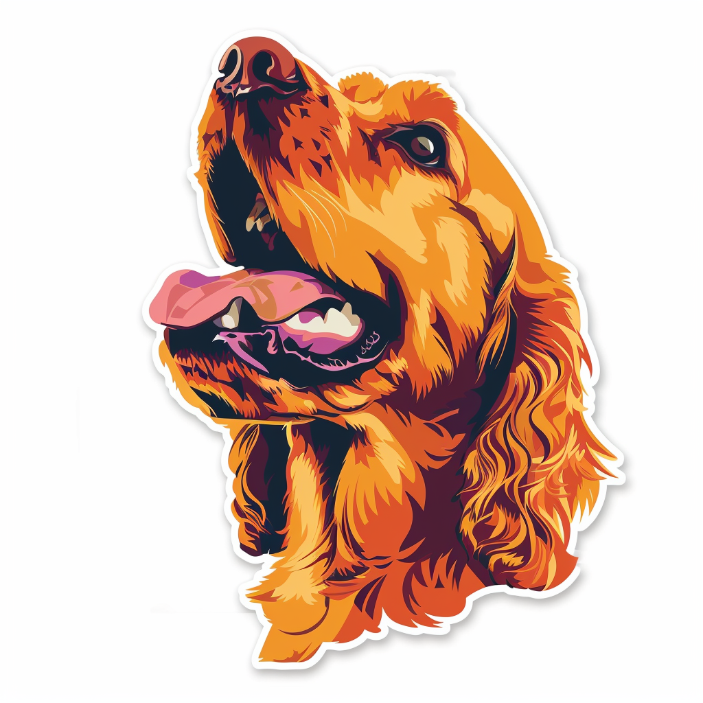 Sticker of a Cocker Spaniel Dog majestic Expressive surreal Vinyl Decal Sticker for Car, Laptop, Tumbler and more # F020164