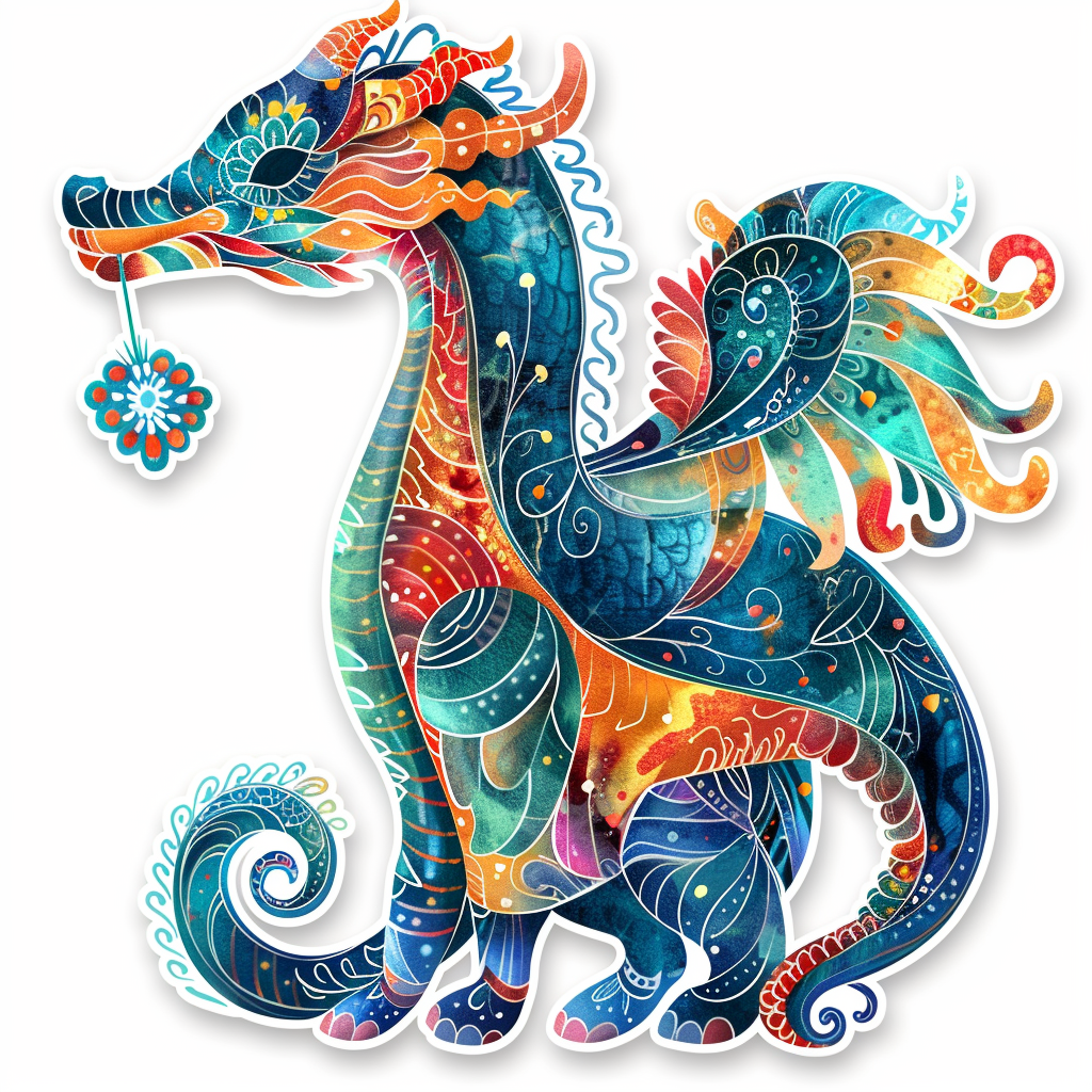 Dragon majestic Expressive surreal Vinyl Decal Sticker for Car, Laptop, Tumbler and more # F018969