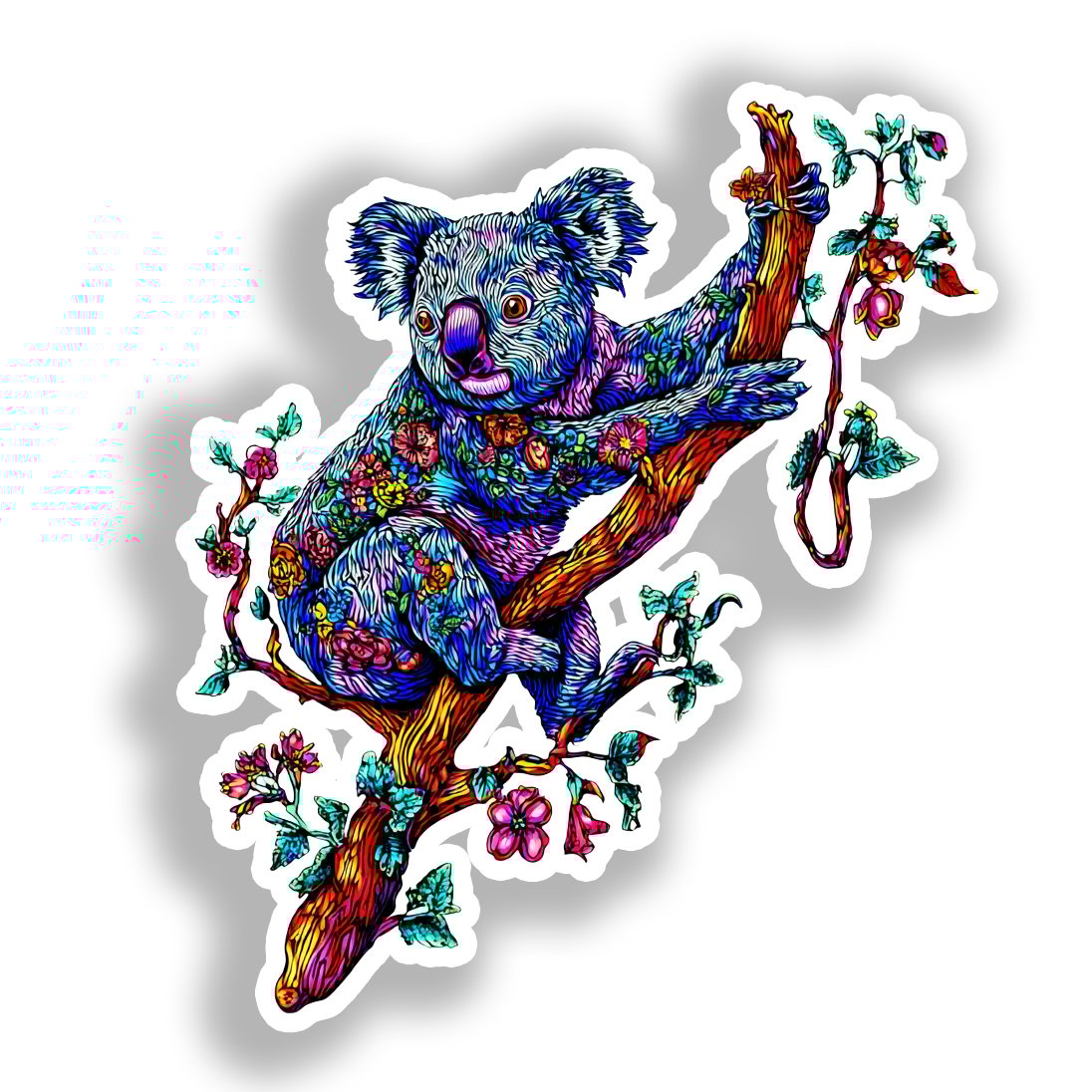 Koala Vinyl Decal Sticker for Car, Laptop, Tumbler and more # A018492-4" x 4"