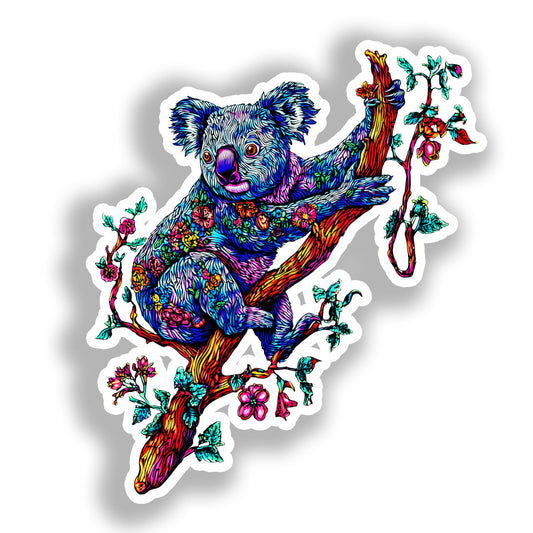 Koala Vinyl Decal Sticker for Car, Laptop, Tumbler and more # A018492-4" x 4"