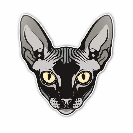Sphynx Cat Vinyl Decal Sticker for Car, Laptop, Tumbler and more # F010095