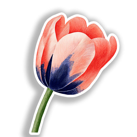 Tulip Flower Vinyl Decal Sticker for Car, Laptop, Tumbler and more # A019073-4" x 4"