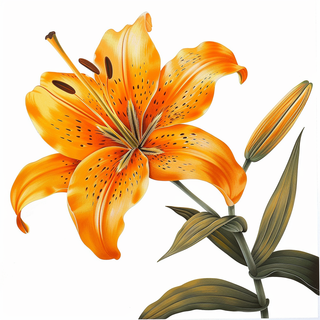 Lily flower majestic Expressive surreal Vinyl Decal Sticker for Car, Laptop, Tumbler and more # F023212