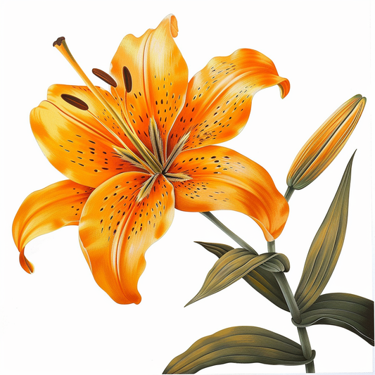 Lily flower majestic Expressive surreal Vinyl Decal Sticker for Car, Laptop, Tumbler and more # F023212
