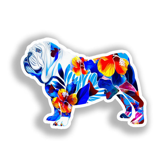 Bulldog English Dog Vinyl Decal Sticker for Car, Laptop, Tumbler and more # A018924-4" x 4"
