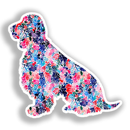 Cocker Spaniel Dog Vinyl Decal Sticker for Car, Laptop, Tumbler and more # A019783-4" x 4"