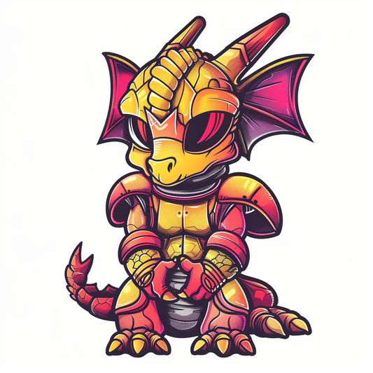 Dragon astronaut majestic Expressive surreal Vinyl Decal Sticker for Car, Laptop, Tumbler and more # F019010