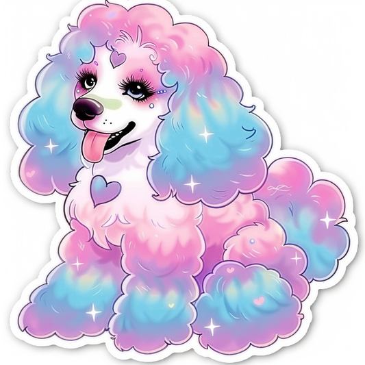 Poodle Dog heartcore Vinyl Decal Sticker for Car, Laptop, Tumbler and more # F012312