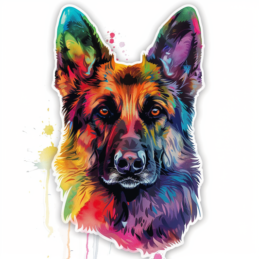 German Shepherd Dog Vinyl Decal Sticker for Car, Laptop, Tumbler and more # F011644