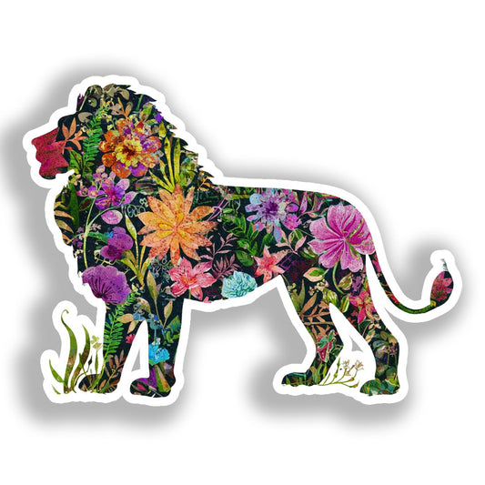 Lion Vinyl Decal Sticker for Car, Laptop, Tumbler and more # A018501-4" x 4"