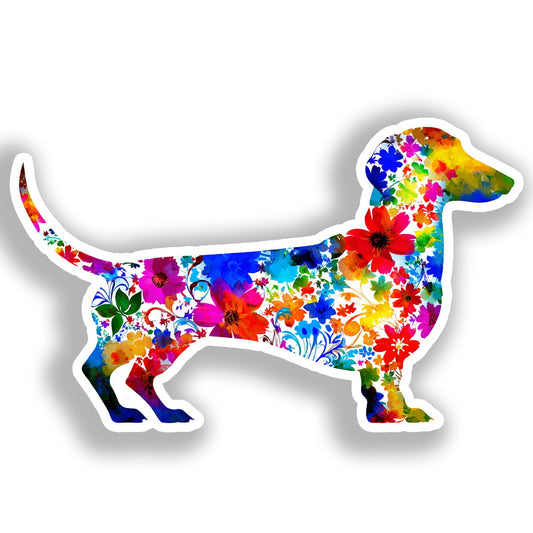 Dachshund Dog Vinyl Decal Sticker for Car, Laptop, Tumbler and more # A019747-4" x 4"