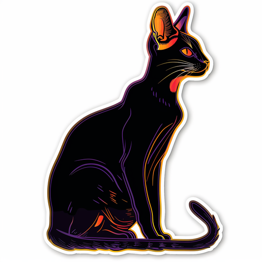 Abyssinian Cat astronaut majestic Expressive surreal Vinyl Decal Sticker for Car, Laptop, Tumbler and more # F021078-4" x 4"