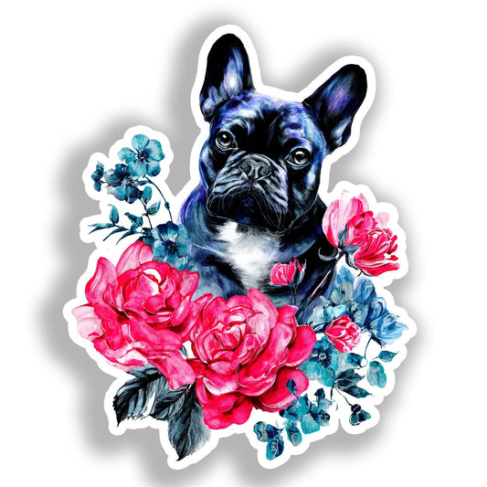 French Bulldog Dog Vinyl Decal Sticker for Car, Laptop, Tumbler and more # A019601-4" x 4"