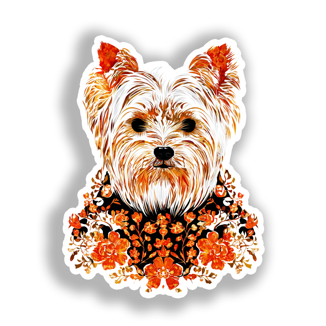 Yorkshire Terrier Dog Vinyl Decal Sticker for Car, Laptop, Tumbler and more # A017191-4" x 4"