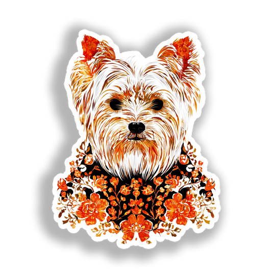 Yorkshire Terrier Dog Vinyl Decal Sticker for Car, Laptop, Tumbler and more # A017191-4" x 4"