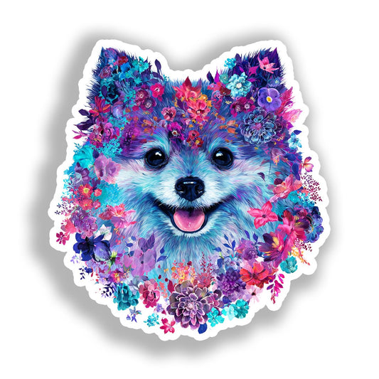 Pomeranian Dog Vinyl Decal Sticker for Car, Laptop, Tumbler and more # A017255-4" x 4"