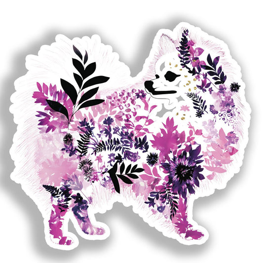 Pomeranian Dog Vinyl Decal Sticker for Car, Laptop, Tumbler and more # A017431-4" x 4"