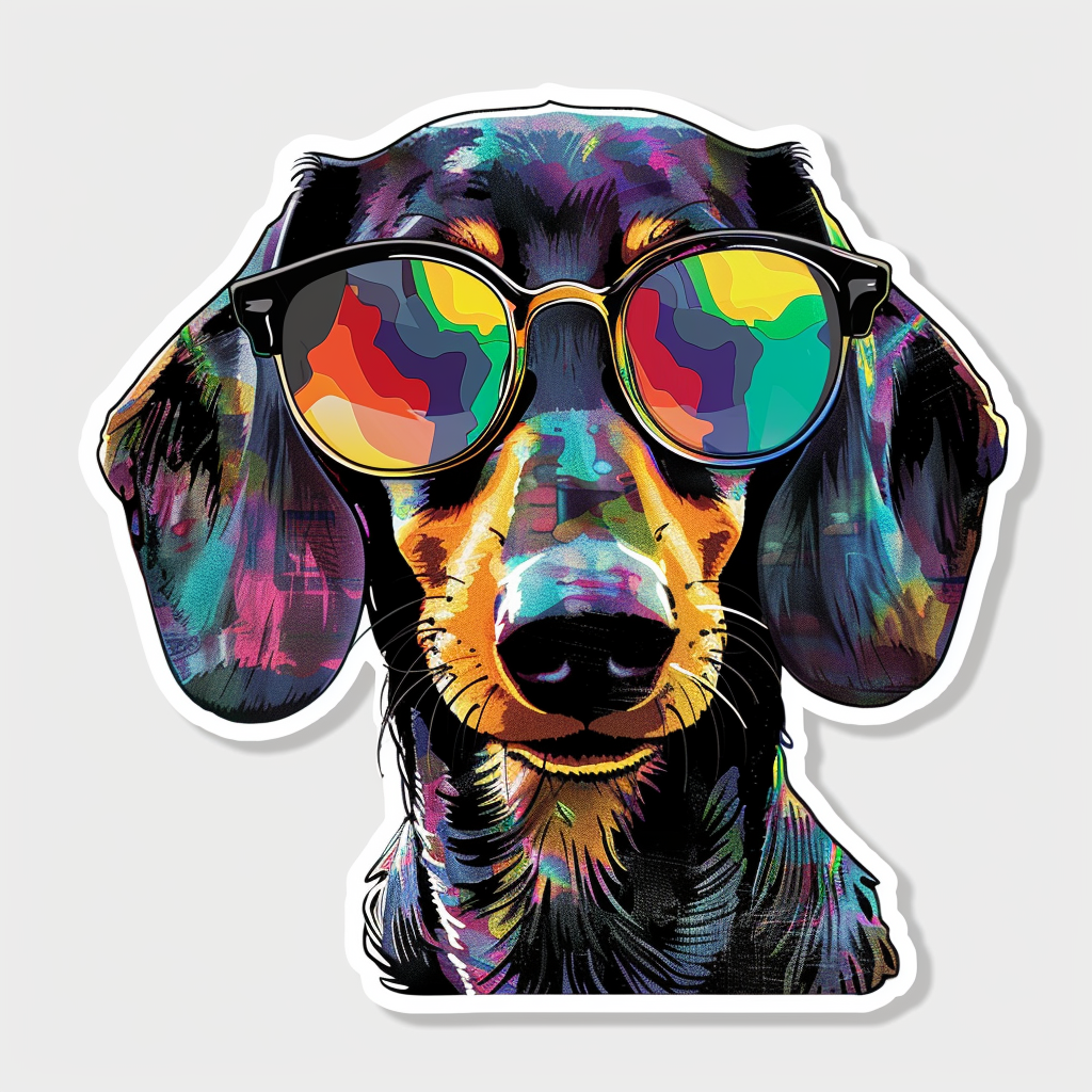 Dachshund Dog Vinyl Decal Sticker for Car, Laptop, Tumbler and more # F013019