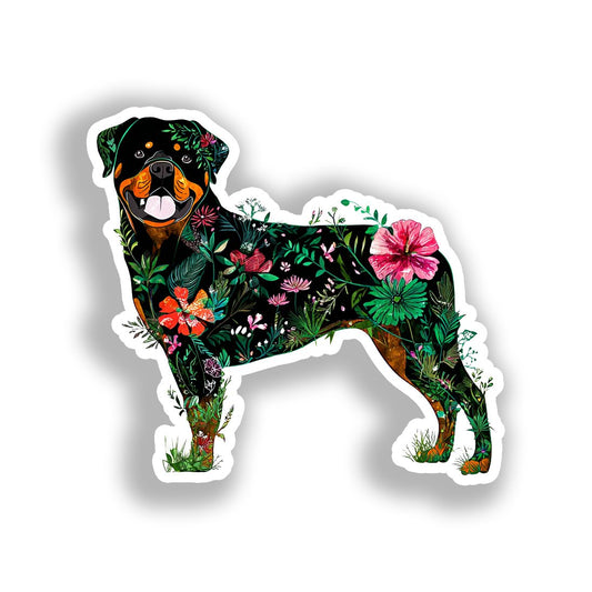 Rottweiler Dog Vinyl Decal Sticker for Car, Laptop, Tumbler and more # A019223-4" x 4"