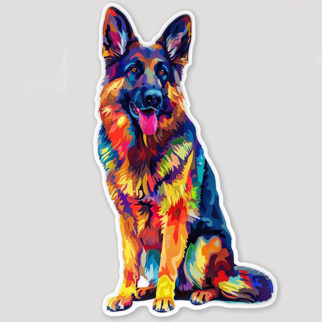 German Shepherd Dog Vinyl Decal Sticker for Car, Laptop, Tumbler and more # F011705