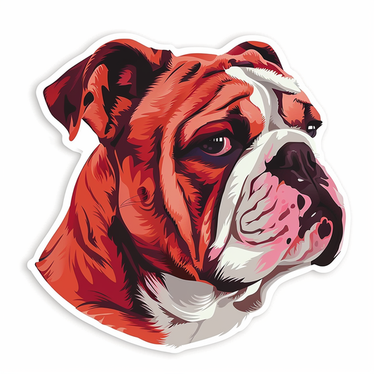 Bulldog Dog majestic Expressive surreal Vinyl Decal Sticker for Car, Laptop, Tumbler and more # F017346