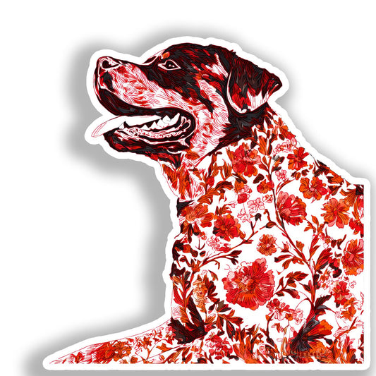 Rottweiler Dog Vinyl Decal Sticker for Car, Laptop, Tumbler and more # A018220-4" x 4"