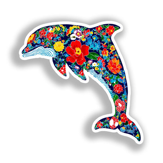 Dolphin Vinyl Decal Sticker for Car, Laptop, Tumbler and more # A018593-4" x 4"