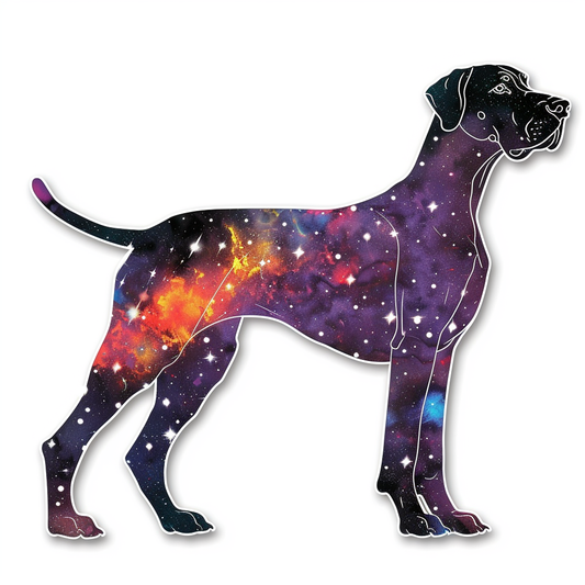 Adorable Great Dane Dog Expressive surreal Vinyl Decal Sticker for Car, Laptop, Tumbler and more # F017910