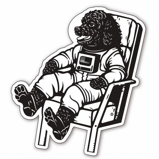 Poodle Dog astronaut Vinyl Decal Sticker for Car, Laptop, Tumbler and more # F012588