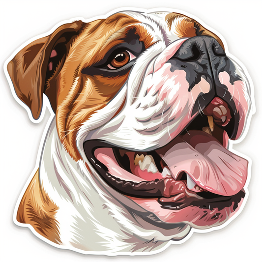 Sticker of a Bulldog Dog majestic Expressive surreal Vinyl Decal Sticker for Car, Laptop, Tumbler and more # F017287
