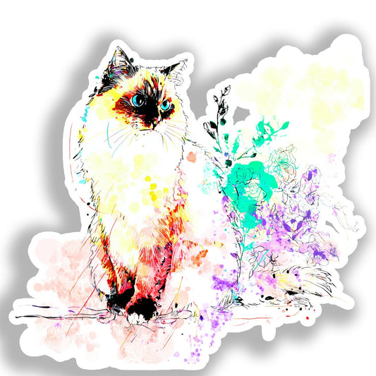 Ragdoll Cat Vinyl Decal Sticker for Car, Laptop, Tumbler and more # A019236-4" x 4"