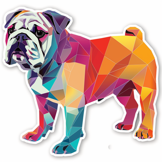 Bulldog Dog majestic Expressive surreal Vinyl Decal Sticker for Car, Laptop, Tumbler and more # F017352