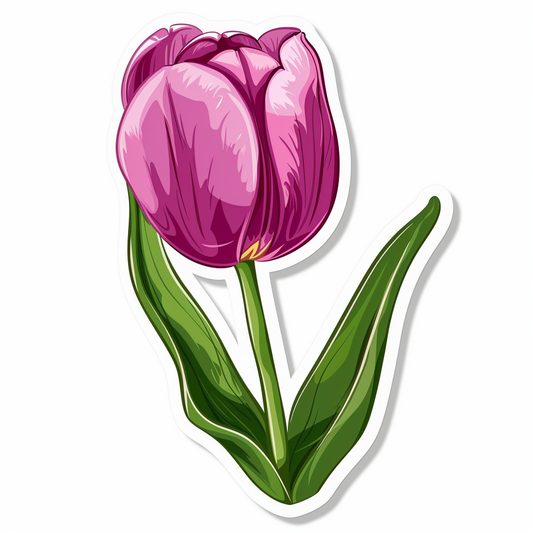 Sticker of a Tulip flower Vinyl Decal Sticker for Car, Laptop, Tumbler and more # F023417