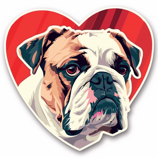 Bulldog Dog majestic Expressive surreal Vinyl Decal Sticker for Car, Laptop, Tumbler and more # F017435-10" x 10