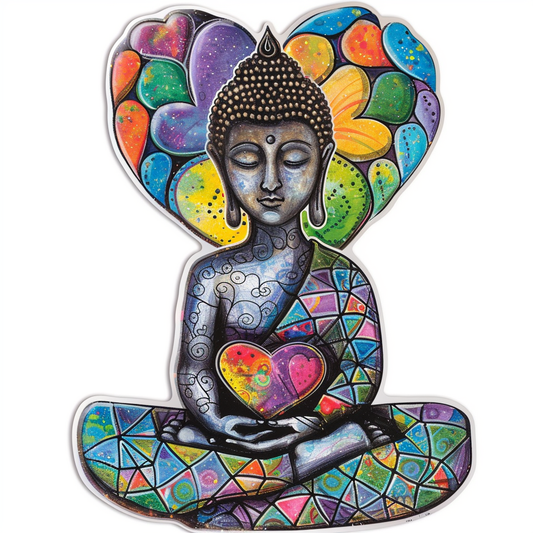 Sticker of a Buddha majestic Expressive surreal Vinyl Decal Sticker for Car, Laptop, Tumbler and more # F017218