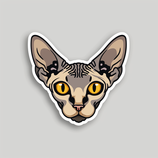 Sphynx Cat Vinyl Decal Sticker for Car, Laptop, Tumbler and more # F010149