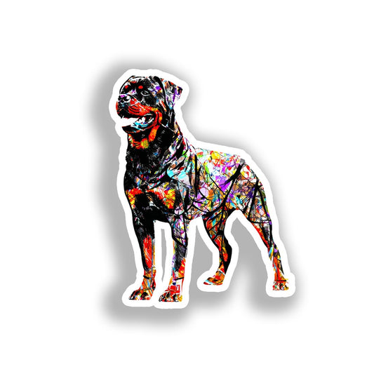 Rottweiler Dog Vinyl Decal Sticker for Car, Laptop, Tumbler and more # A018350-4" x 4"