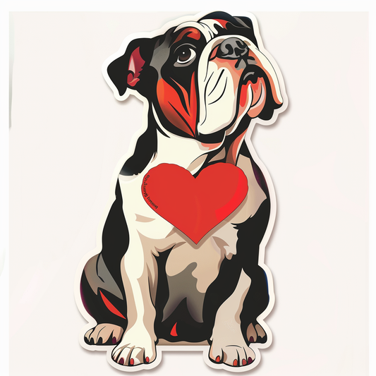 Bulldog Dog majestic Expressive surreal Vinyl Decal Sticker for Car, Laptop, Tumbler and more # F017449