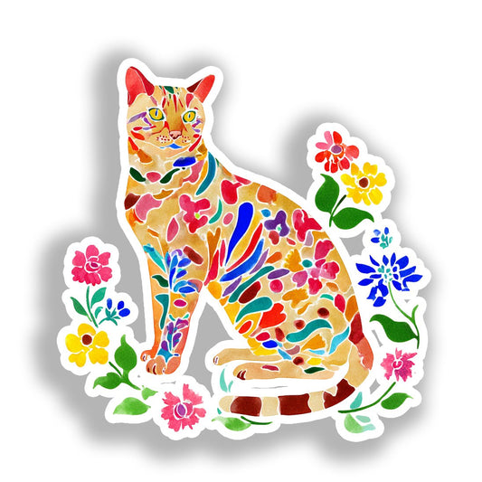 Bengal Cat Vinyl Decal Sticker for Car, Laptop, Tumbler and more # A018626-4" x 4"