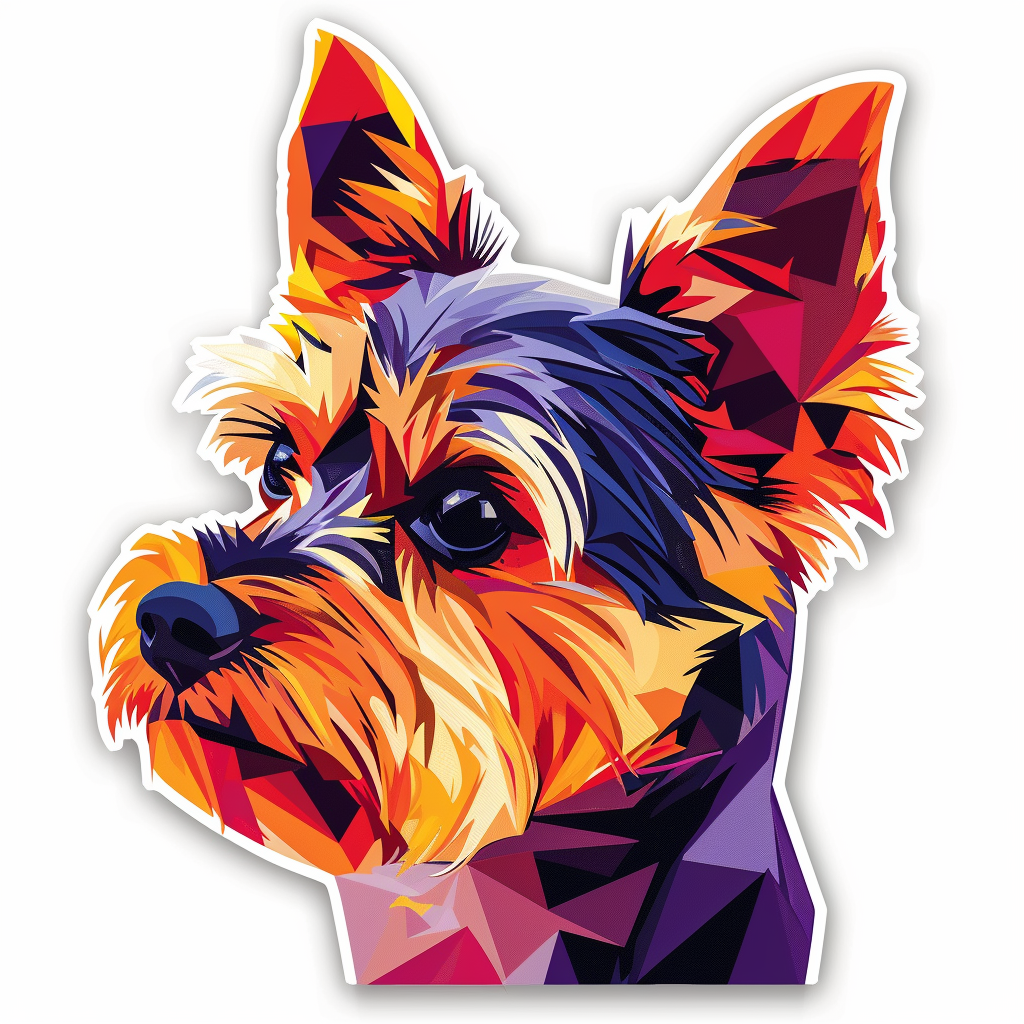 Yorkshire Terrier Dog Vinyl Decal Sticker for Car, Laptop, Tumbler and more # F07406