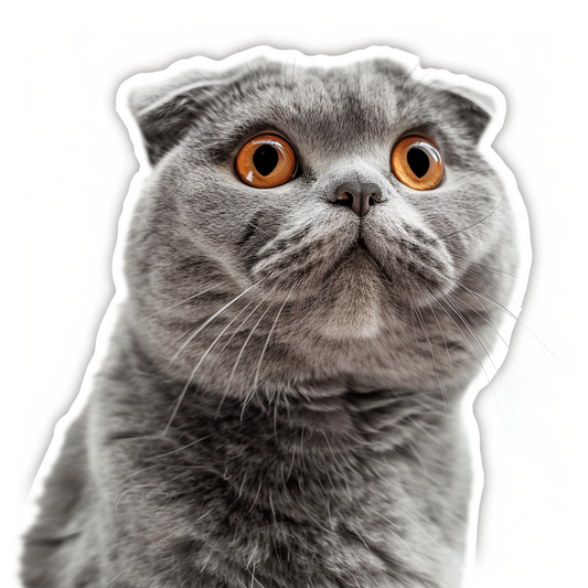 Scottish Fold cat Vinyl Decal Sticker for Car, Laptop, Tumbler and more # F07839