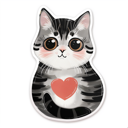 American Shorthair Cat majestic Expressive surreal Vinyl Decal Sticker for Car, Laptop, Tumbler and more # F018688