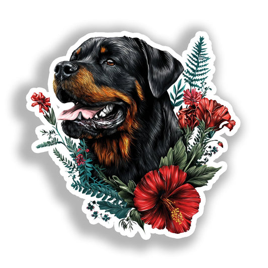 Rottweiler Dog Vinyl Decal Sticker for Car, Laptop, Tumbler and more # A019202-4" x 4"