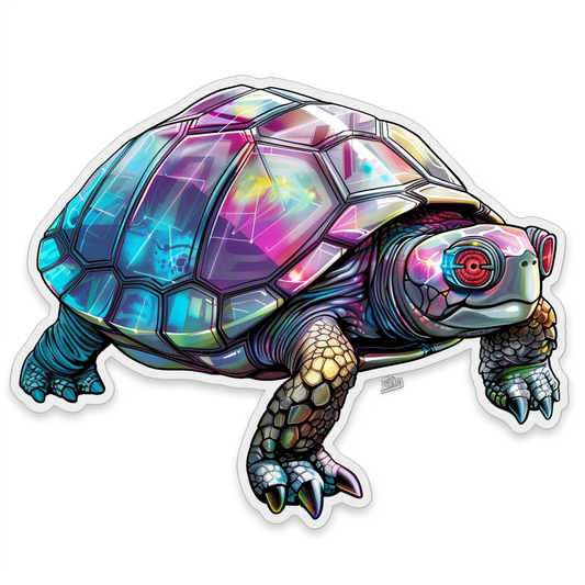 Sticker of a turtle majestic Expressive surreal Vinyl Decal Sticker for Car, Laptop, Tumbler and more # F022027