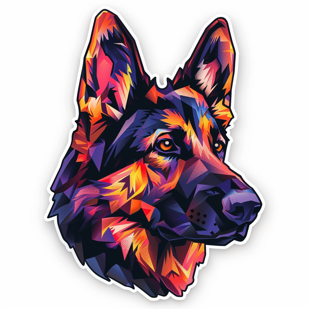 German Shepherd Dog Vinyl Decal Sticker for Car, Laptop, Tumbler and more # F07266