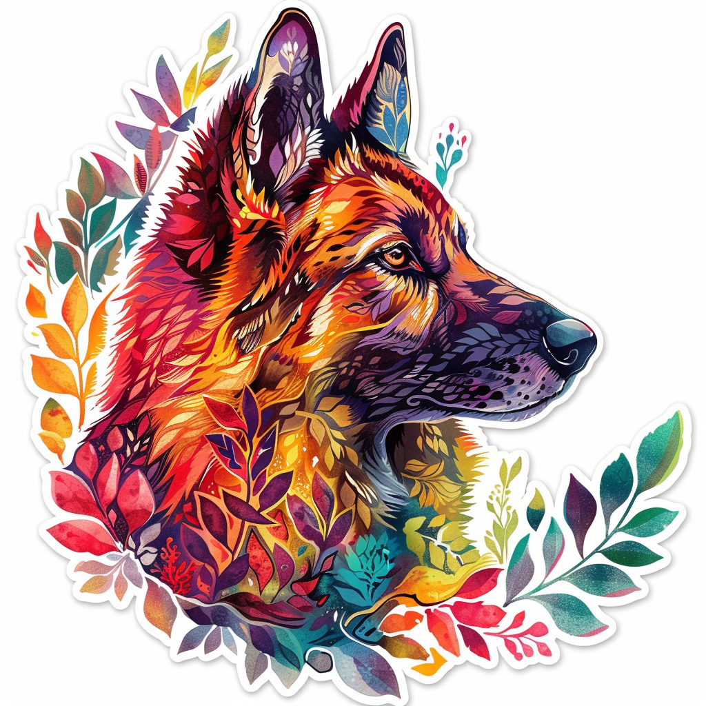 German Shepherd Dog Vinyl Decal Sticker for Car, Laptop, Tumbler and more # F07157