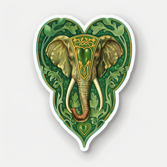 Elephant Expressive surreal Vinyl Decal Sticker for Car, Laptop, Tumbler and more # F022396