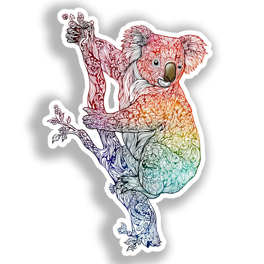 Koala Vinyl Decal Sticker for Car, Laptop, Tumbler and more # A018493-4" x 4"
